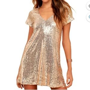 IRO Gold Sequin Mini Dress